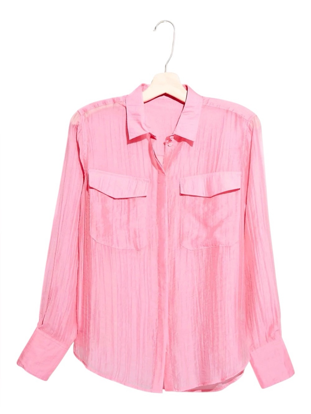 Free People x Scotch and Soda Pink Button Down Sheer Top Size X-Small
